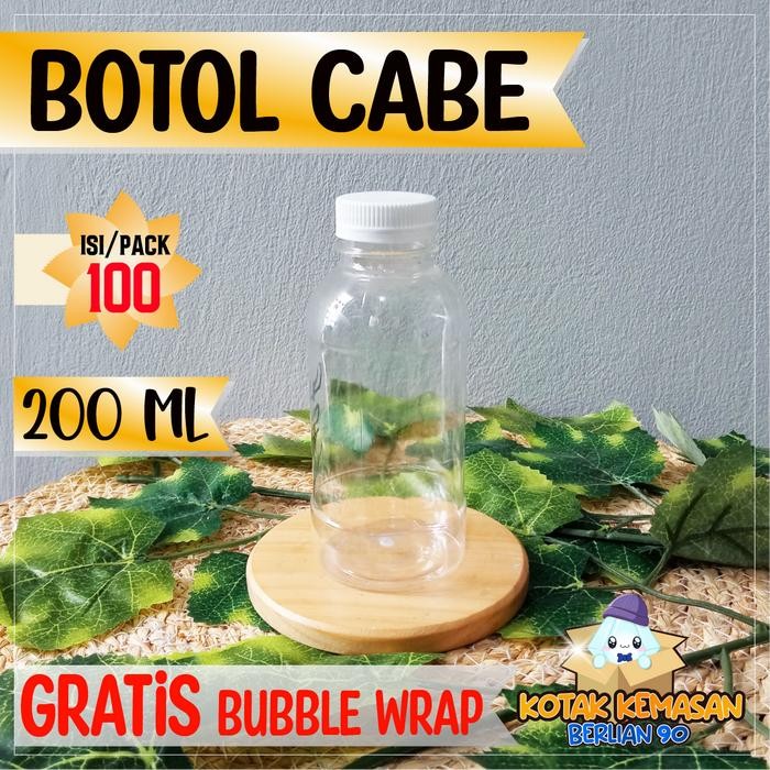 ISI 100 PCS BOTOL CABE 200 ML BOTOL PLASTIK 200 ML KODE 951