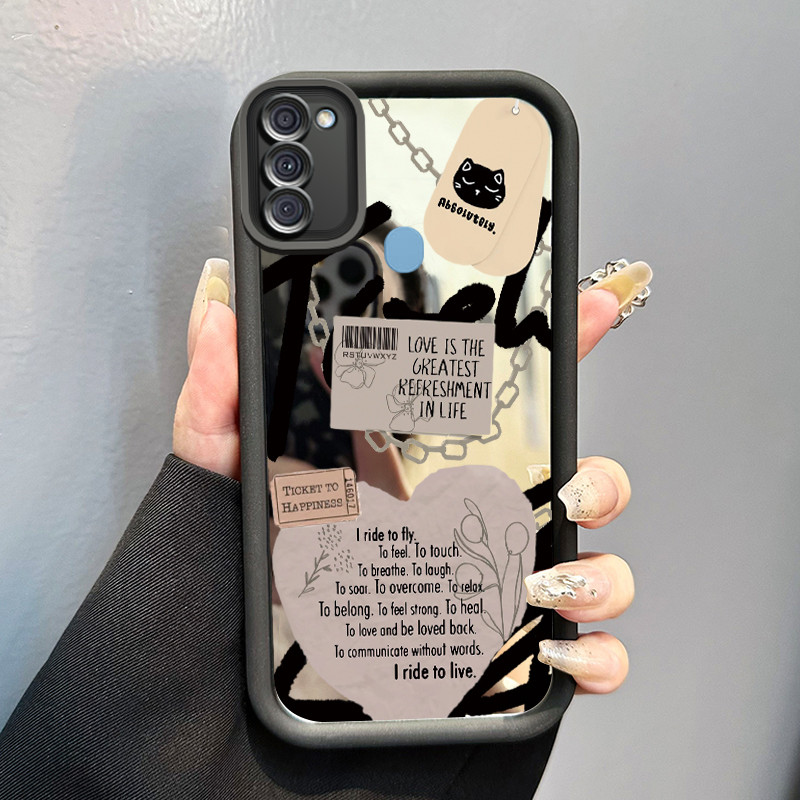 Casing Hp Samsung Galaxy A11 M11 Case Casing HP Softcase Silikon Pink Love Heart Kata Kata Motivasi 