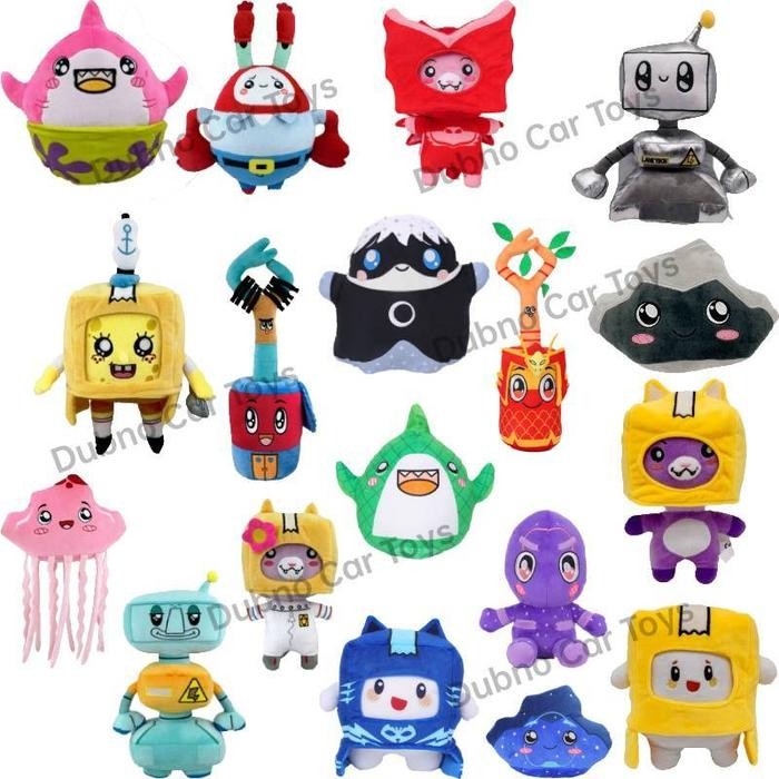 Lanky Boxs Plush Toys Pjed Masks Plushie Lankybot Cyborg Stuffed Animals Soft Toy Boxy Foxy Dolls