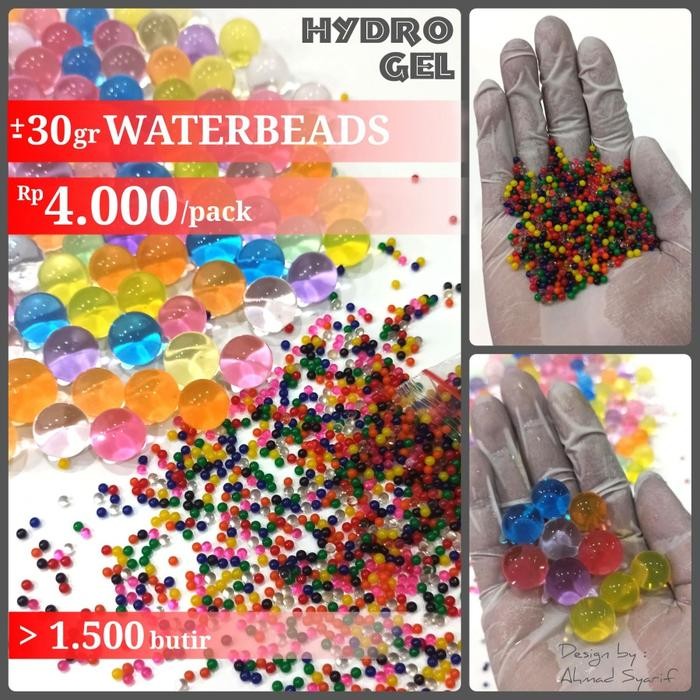 WATER BEADS HYDROGEL 30 Gram - GROSIR DIY BOLA RENDAM JELLY WATERBEAD