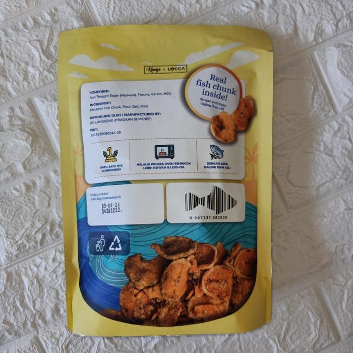 KRL CHIPS KUANGS X LOCCA KRIPIK IKAN TENGGIRI 200GRAM