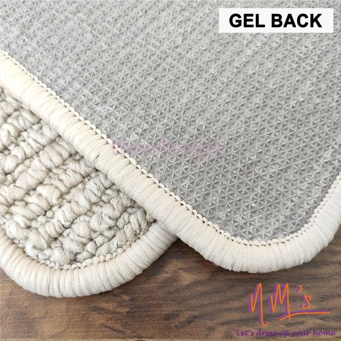 Tren-D-rugs Karpet permadani polos salur tebal jumbo minimalis 300x400