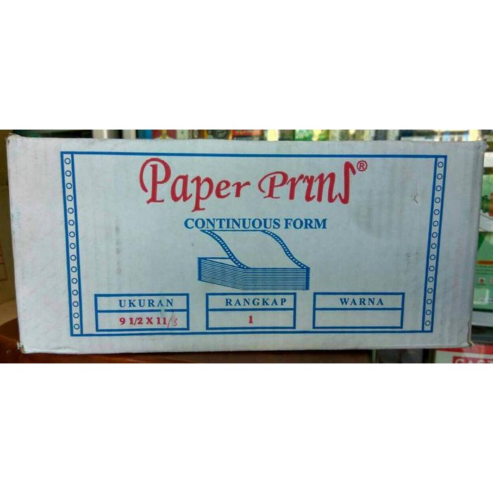

NEW PRODUK CONTINUOUS FORM PAPER PRINS 9.5"X11"/3 - 1PLY WARUNG ARA67
