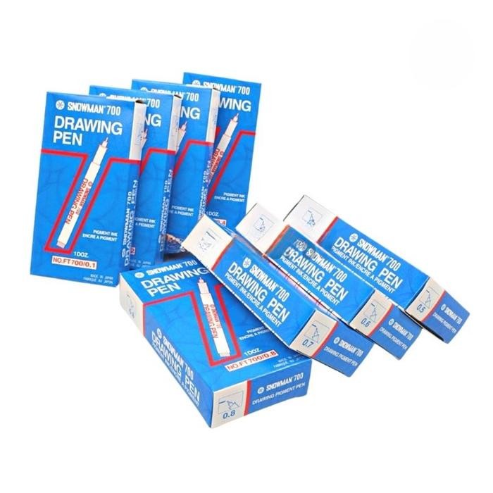 

[Kbm] [Lusinan] Calligraphy Pen Snowman Ft-700 / 700 Pulpen Drawing Kaligrafi Huruf Spidol Tulis 0.1