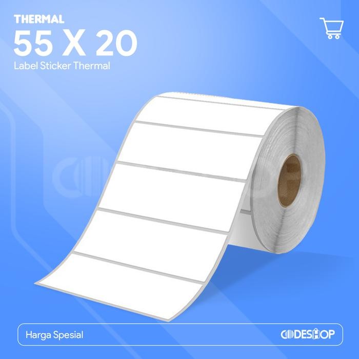 

Label 55x20 Kertas Stiker Termal 55 x 20 mm 1 Line isi 2000pcs Thermal