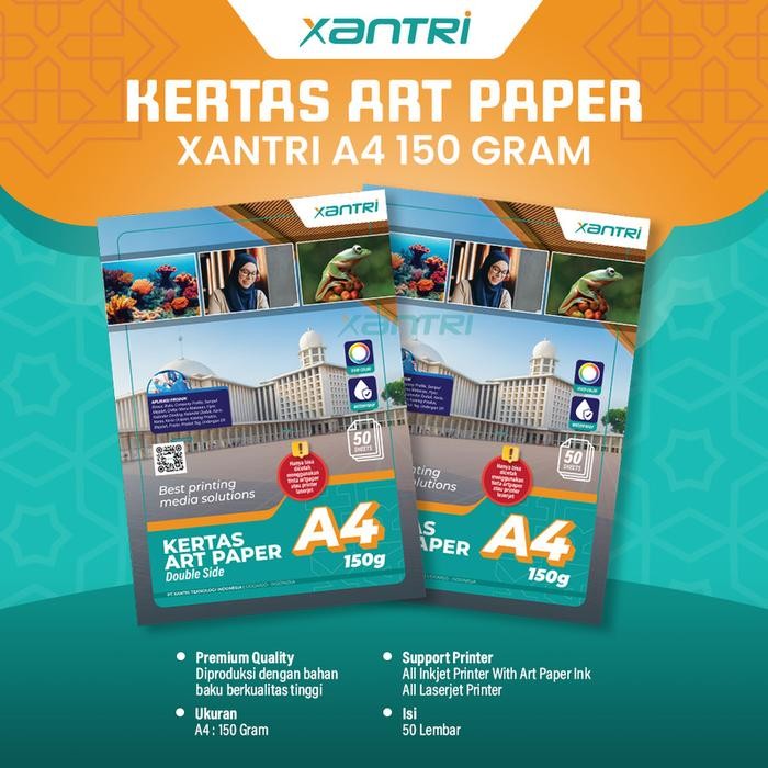 

Pilihan- Kertas Art Paper A4 150Gsm Isi 50 Lembar Paper Art 150 Gsm Art Karton Xantri Original