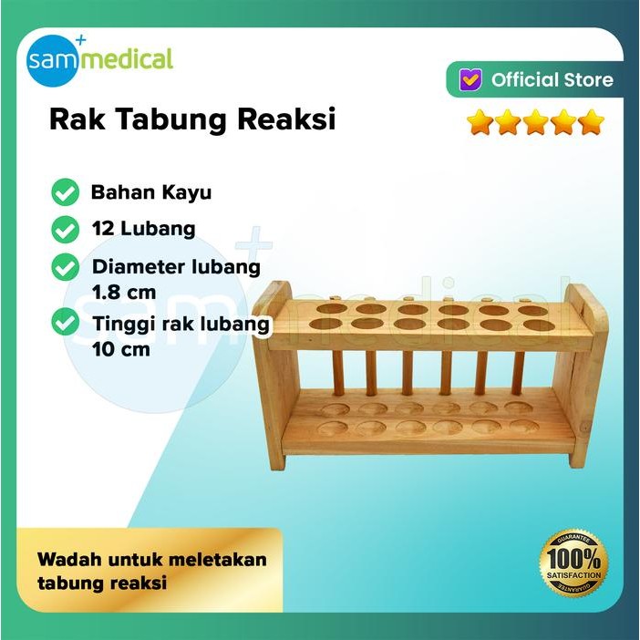 

Rak Tabung Reaksi Kayu 12 Lubang Diameter 1.8cm untuk Praktikum Kimia