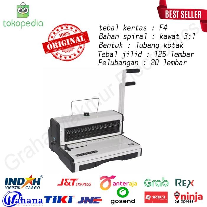 

GEMET 31 WF MESIN JILID / BINDING SPIRAL KAWAT FOLIO 40 LOBANG