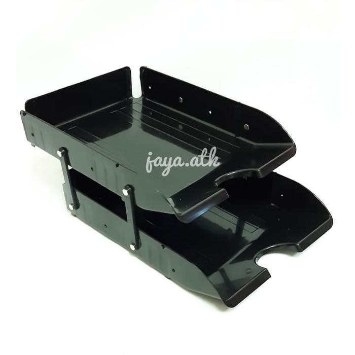 

LETTER TRAY RAK KERTAS BAK SURAT 2 SUSUN PLASTIK ELEVATED TRAY