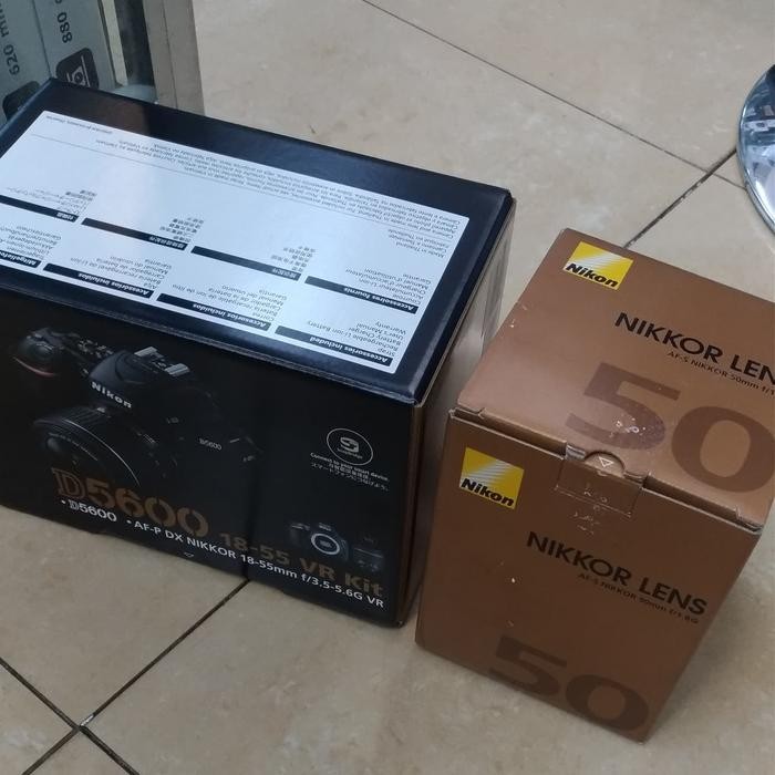 NIKON D5600 KIT 18-55MM VR + LENSA NIKON 50MM F1.8 G Shopeseler