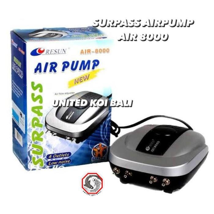 POMPA AERATOR RESUN SURPASS AIRPUMP AIR 8000 AIR-8000 4 LUBANG