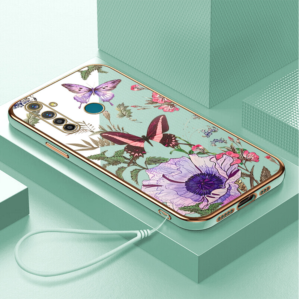 Casing Hp Untuk Realme 5 Pro Lokal Stock Lanyard Gratis Phone Case Softcase Kesing Cassing Sofcase B