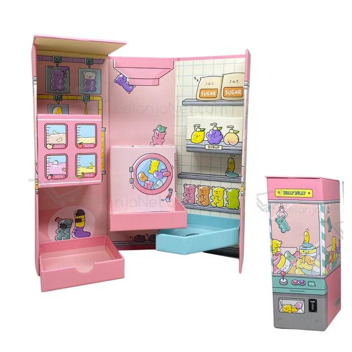 

Khusus Grab! Kotak Pensil Karton Rak Berdiri Tingkat Pencil Case Box Unik Lucu Fancy