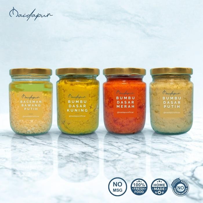 

Stok Baru Maidapur Bumbu Dasar Masak / Merah / Putih / Kuning / Baceman Bawang Putih Siap Pakai