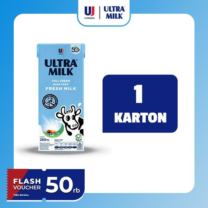 

Pilihan- Ultra Milk Susu Uht Full Cream 250Ml 1 Karton (24 Pcs)