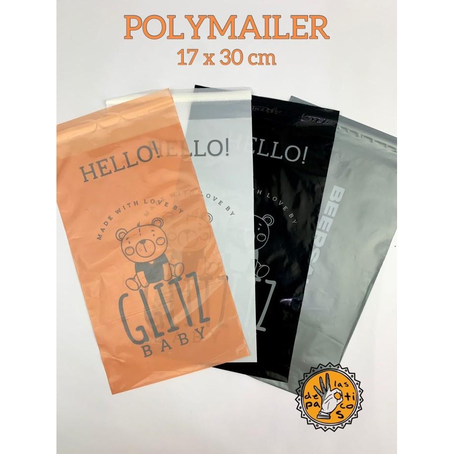 

PLASTIK POLYMAILER UK. 17X30 SABLON UNTUK PACKING ONLINESHOP HIJAB / JILBAB / KERUDUNG / BAJU ANAK