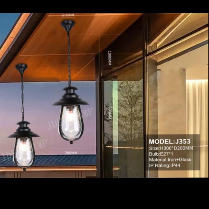Terbaik J353 Lampu Hias Dinding Classic Minimalis Outdoor Waterproof Ip44 Dekorasi Carport Taman