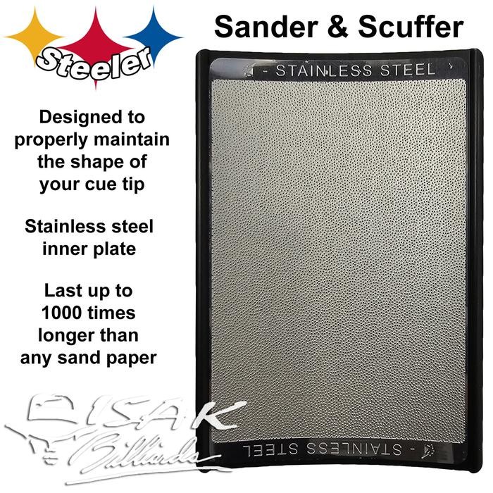 Steeler Cue Tip Tool - Scuffer Sander Shaper Amplas Stick Billiard