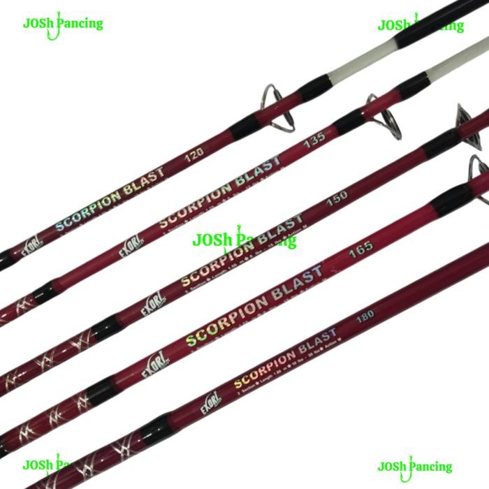 Exori Scorpion Blast Joran Pancing Laut 120 135 150 165 180 Cm Kuat Ring Kaki 2 Free Pipa