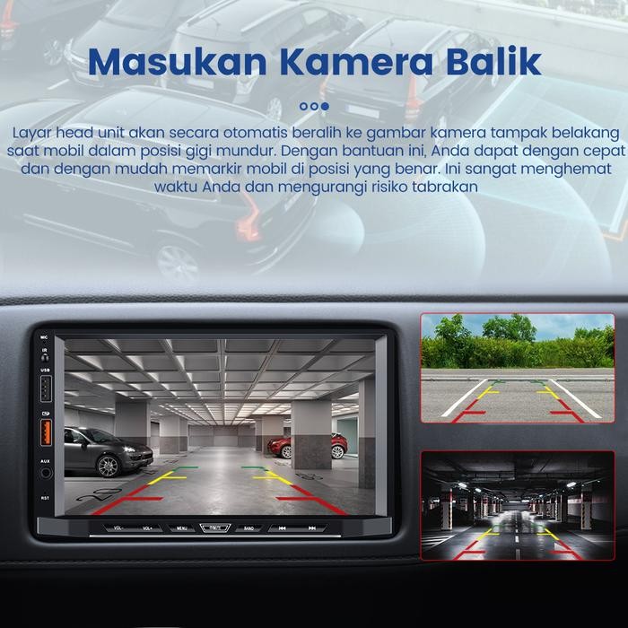 7 INCH HEAD UNIT ANDROID 11 DOUBLE DIN BLUETOOTH WIFI GPS RADIO FM TERMURAH