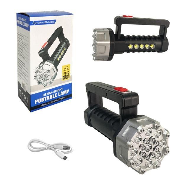 Senter 17 LED Sorot Jauh Super Terang / Senter Genggam 4 Mode / SENTER TANGAN TERANG