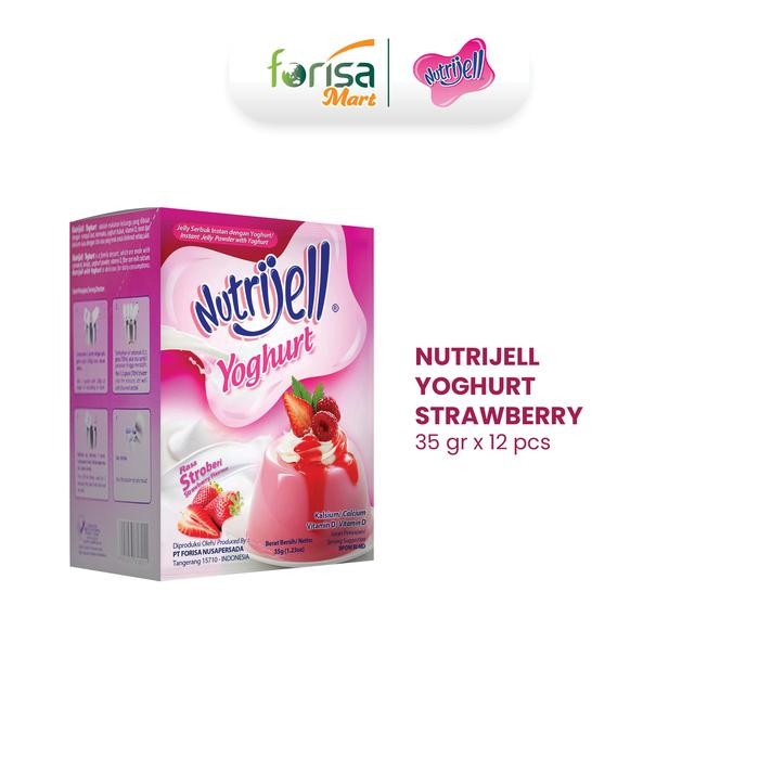

Nutrijell Yoghurt Rasa Strawberry Box - 12x35 gr