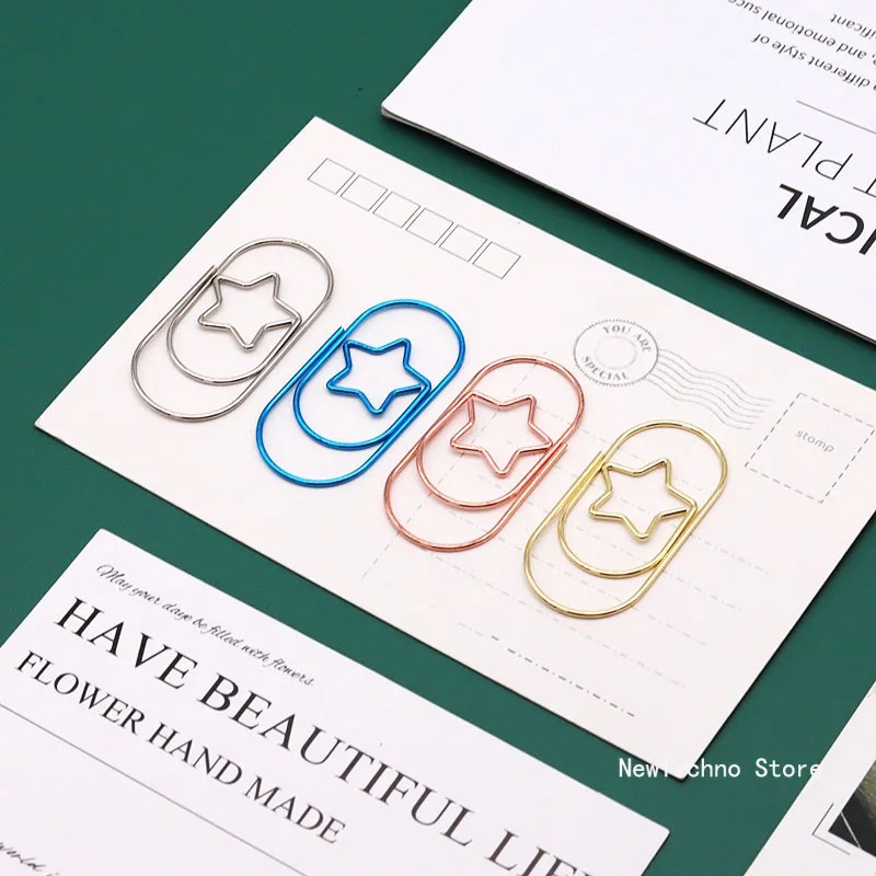 

1 Piece Mini Five-Pointed Star Notebook Bookmark Binder Paperclips Accessories Paper Clips