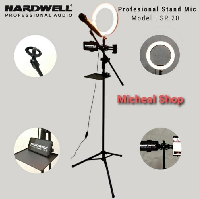SALE stand Mic Hardwell SR 20 live /Stand Hp Tripod Hp live Lampu streaming