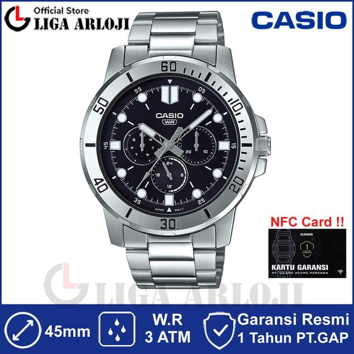 Casio Mtp-Vd300D-1Eudf - Jam Tangan Pria - Tali Stainless - Mtpvd300D