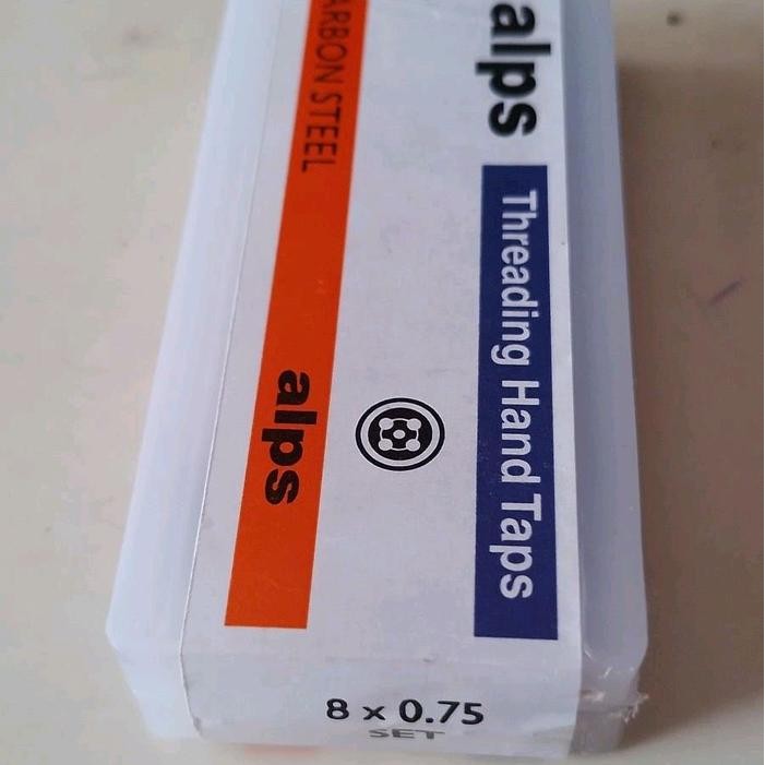 alps (india) carbon steel hand tap metric set (3 pcs) M8 x 0.75