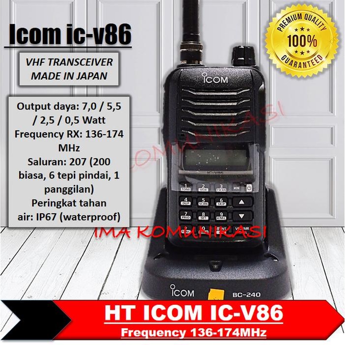 Ready HT ICOM IC-V86 POWER 7WATT ORIGINAL JAPAN