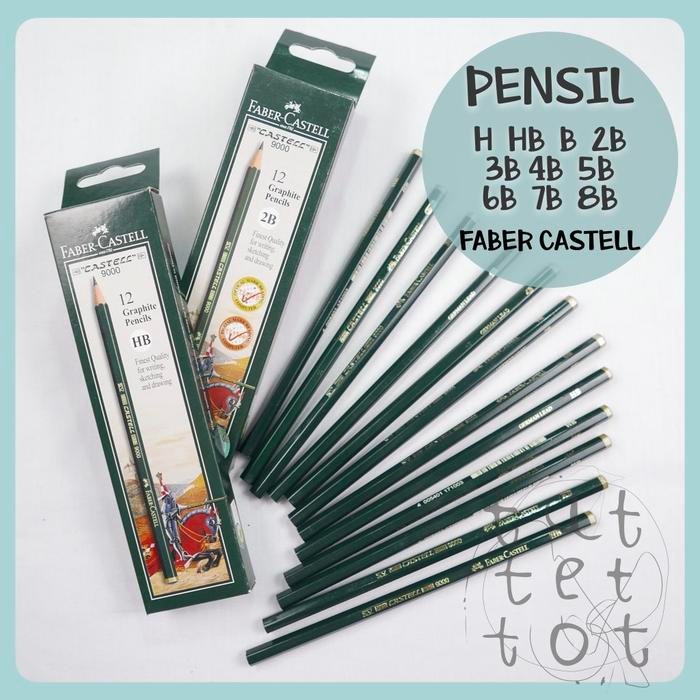 

New PENSIL PENCIL H F HB B 2B 3B 4B 5B 6B 7B 8B FABER CASTEL