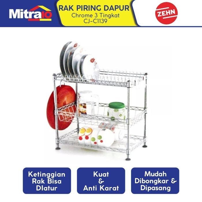 Sale Zehn Rak Piring Cj-C1139 Chrome Adjustable