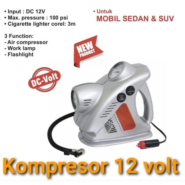 Terlaris Mini Compressor 3 IN 1 ALDO DC 12 volt CP 31 SALE