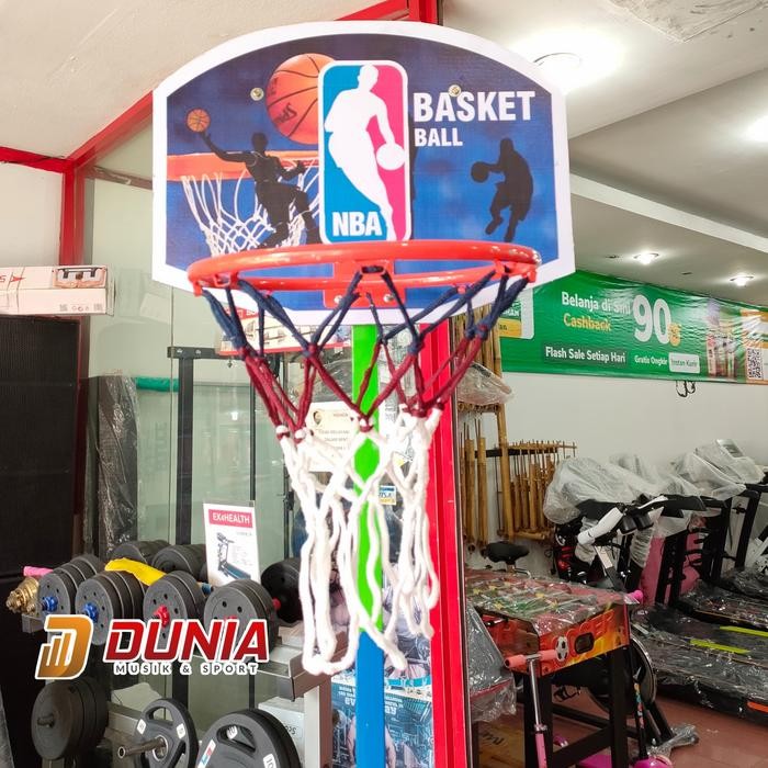Set Ring Dan Tiang Bola Basket / Ring Basjet Portable Dewasa/Anak Promo 
