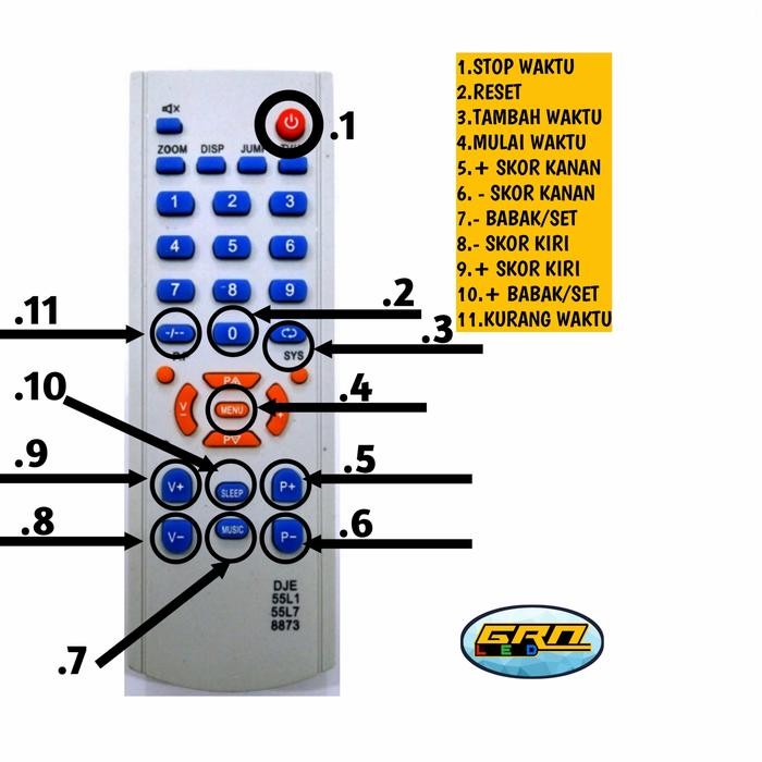 Skor Futsal Digital Papan Skor Remote Tiga Warna Promo 