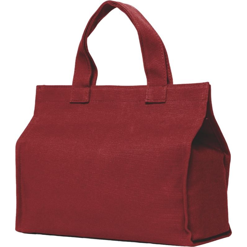 ASLI Tas Hampers Jinjing Kanvas Polyester - Bekal Lunch Bag Warna (Merah/Maroon, Hijau Mint,