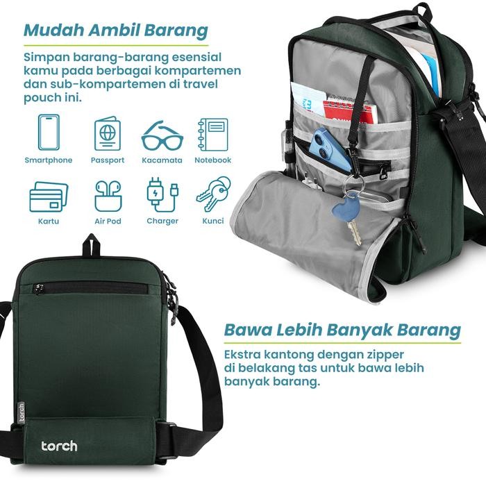 Torch Sayung - Sling Bag Tas Selempang Ipad Tablet 11 Inch Organized Outdoor Pria Wanita