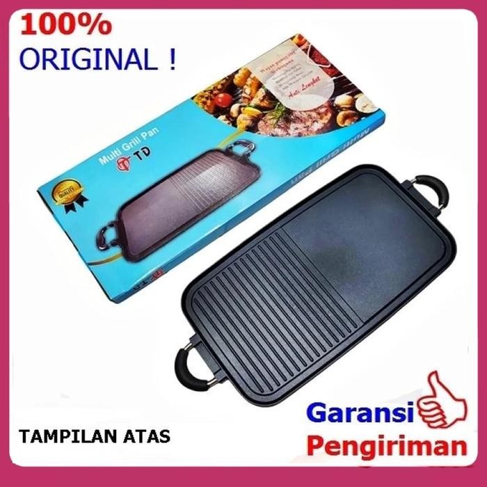Grill Pan Alat Pemanggang Bakar Serbaguna Italy Design ayam marble Food Gagang Food Gagang