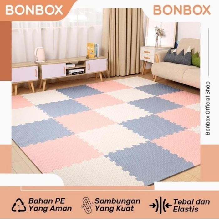 RJ Karpet BONBOX BMP30 Matras Puzzle Alas Lantai Tebal 30 x 30 cm Playmat 9pcs