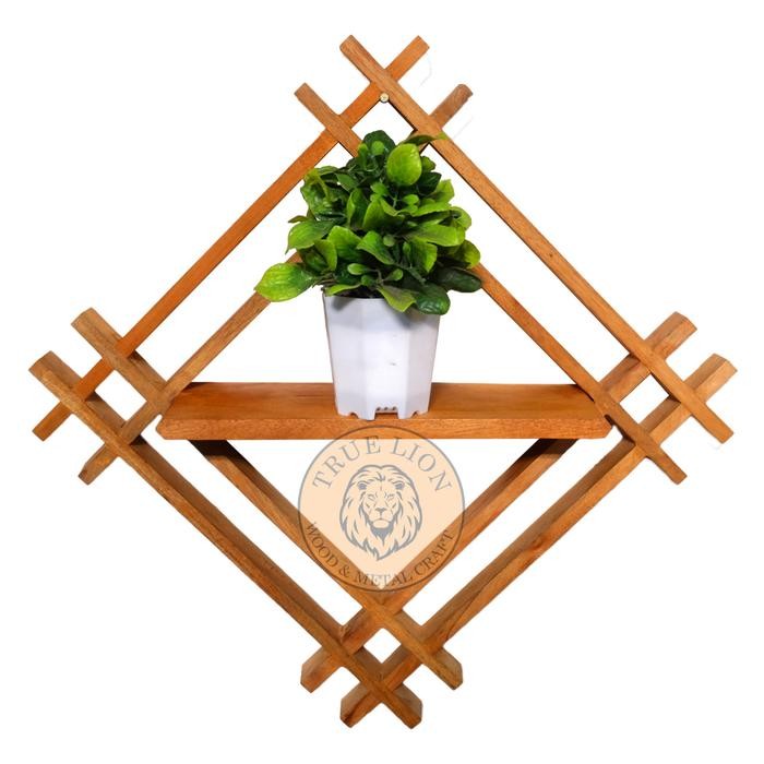 RAK DINDING KAYU/HIASAN DEKORASI DINDING TEMPEL