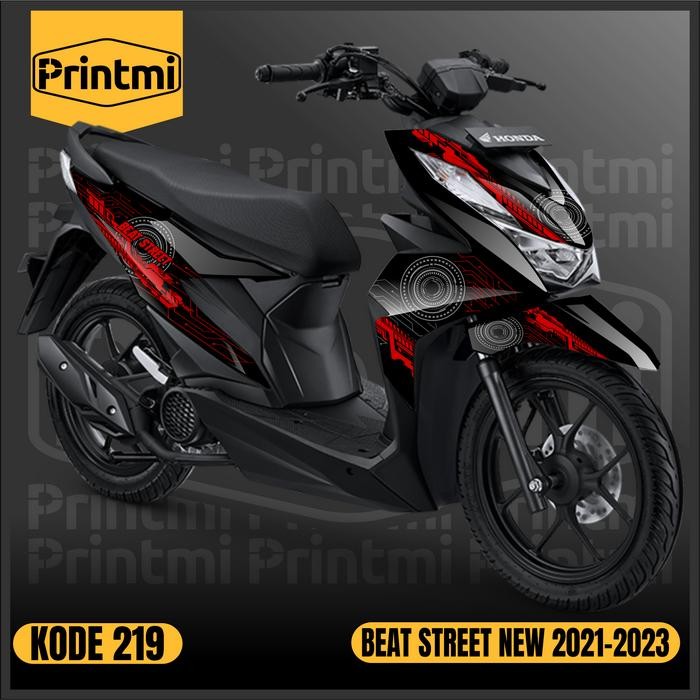 Printmi Stiker Decal Beat Street New 2024 2023 2022 2021 Full Body Sticker Honda Variasi Modifikasi