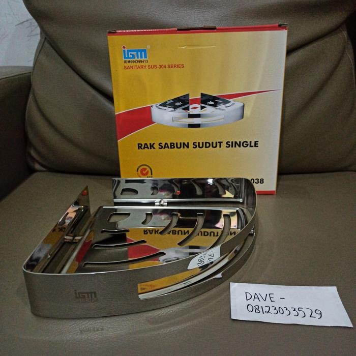 SIAPKIRIM rak sabun sudut single IGM stainless SUS 304 READY STOCK