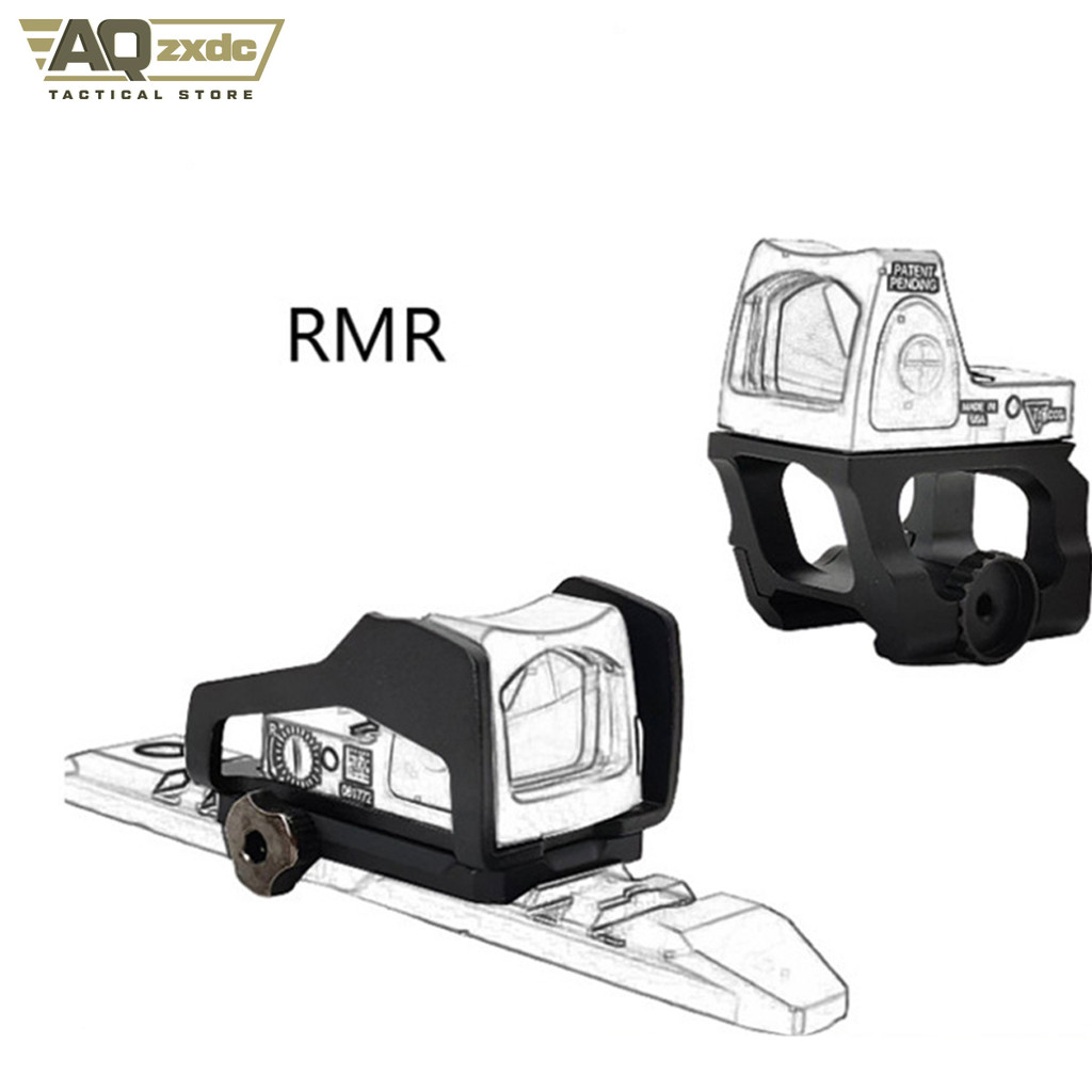Aqzxdc Tactical Rex Rmr Red Dot Reflex Sight Adjustable Mount Plate With Surf Rex Mount, Fits 20Mm