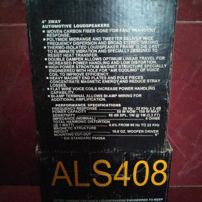 speaker coaxial 2way 4" altec lansing als408