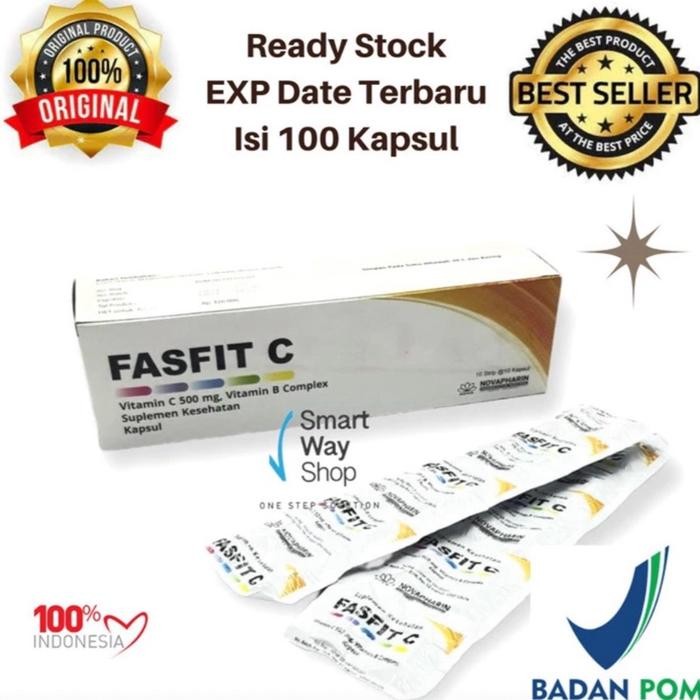 ORIGINAL! Vitamin C ComVit Fasfit C 500 MG + B Complex 1 Box isi 100 Ready Stock
