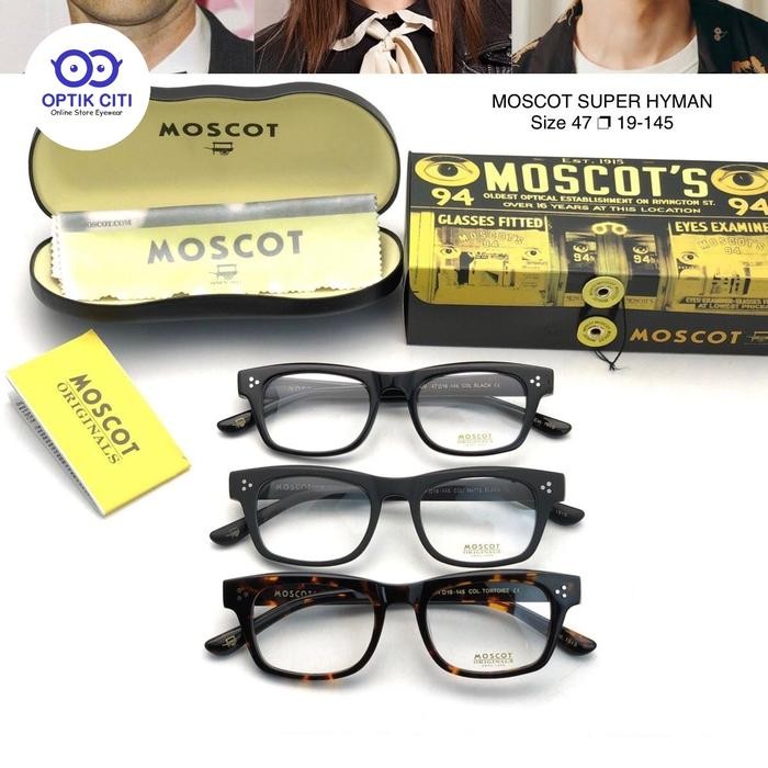 Promo Frame Kacamata Pria Kotak Moscot Hyman Grade Original