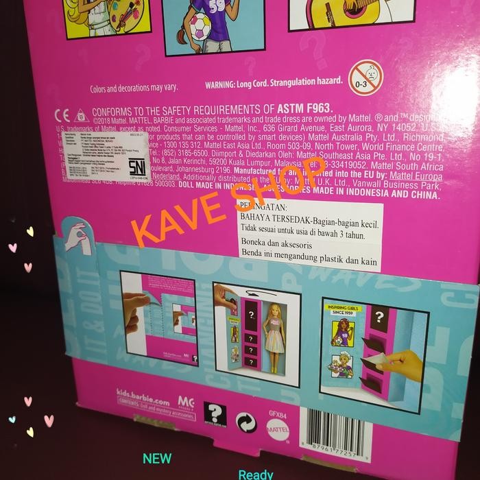 ffy3- Barbie Mattel Original Suprise Careers + 3 Set Baju 8 Surprises Inside Segel Baru