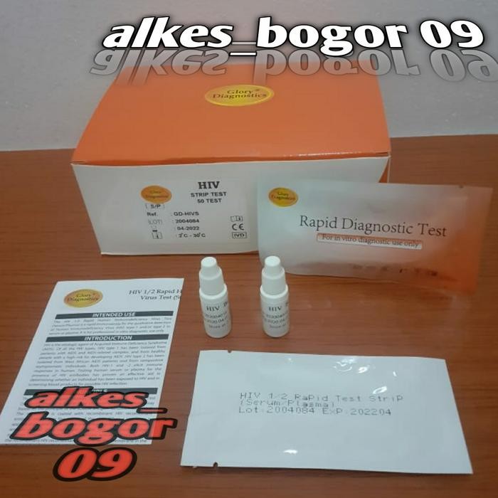 Rapid Test HIV Strip Glory / HIV 1/2 isi 50'Test Card