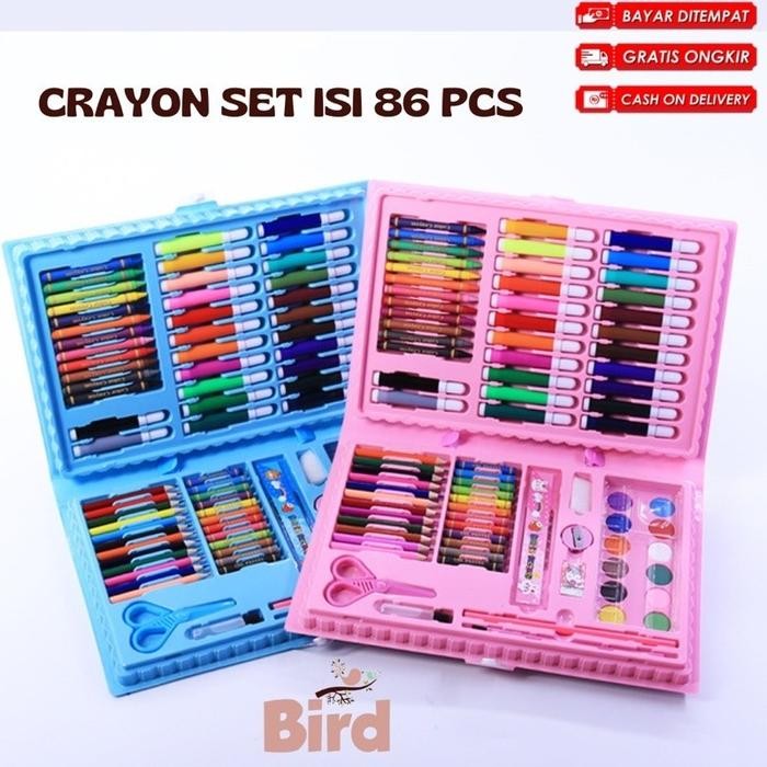 SURIA ART SET 86 PENSIL WARNA CRAYON / KRAYON SET / PERALATAN MELUKIS / PENSIL WARNA SET / PENSIL